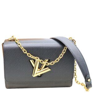 Louis Vuitton  Twist MM Epi Leather Chain Shoulder Bag Black